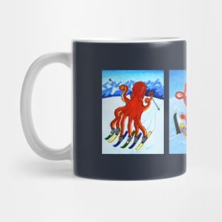 Skiing Octopus Mug